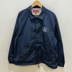 Supreme シュプリーム コーチジャケット 2024AW crest coaches jacket ロゴプリント コットン裏地 ドローコードネイビー サイズL 701349