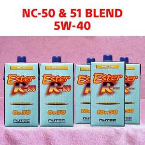 【送料無料】NUTEC NC-50 & 51 Blend「愛車のエンジン特性,走行条件,走行目的に合わせスペシャルオイル！」5w40(相当) 5 L