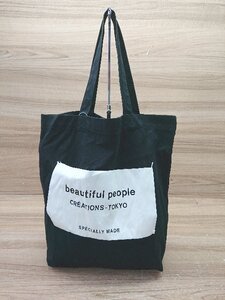 ◇ Θ beautiful people ビューティフルピープル トートバッグ ブラック レディース E