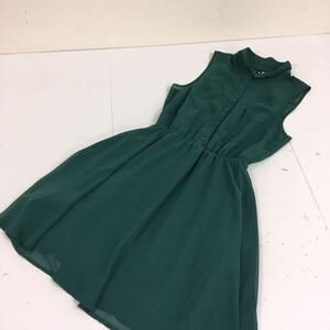 送料無料★H&M DIVIDED★ノースリーブワンピース　スカートワンピース★EUR32 US2 155/76A グリーン　緑#61003san