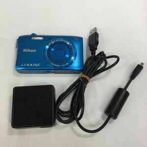 ◎【Nikon/ニコン】COOLPIX コンパクトデジタルカメラ デジタルカメラ デジカメ S3600 青 ブルー 通電，動作確認済み 美品 保管品 