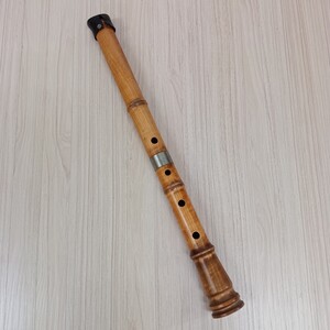 451 尺八 管楽器 楽器 和楽器 縦笛 笛 時代和楽器 木管楽器 キャップ付 音色未確認 約55cm