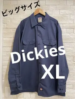 Dickies ディッキーズ　メンズ　長袖シャツ　海外 ネイビー サイズXL