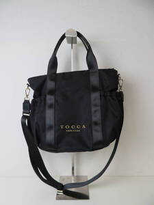 □TOCCA NEW YORK トッカ ショルダーバッグ トートバッグ 2WAY 黒 使用品