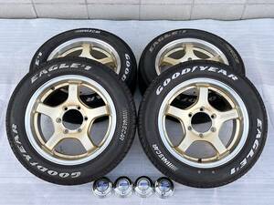 ★良品 送料込★RAYS gramLIGHTS タイヤ ホイール 17×6.5J 6穴 139.7 +38 215/60R17 21年製 ハイエース 200系 レイズ グラムライツ57 6182