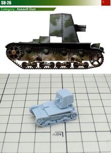 1/144 レジンキット WWII Russia SU-26 Assault Gun