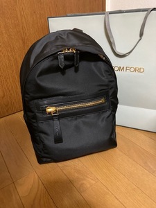 TOM　FORD　トムフォード　ビックファスナー　希少シルク地　バックパック　黒　