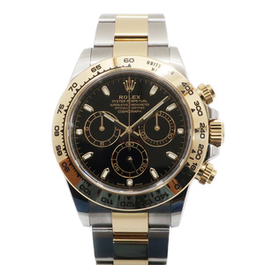 【天白】ロレックス デイトナ 116503 ブラック YG/SS コンビ クロノグラフ 自動巻 メンズ 腕時計