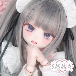 【ぐるぐる】DDH-27 SW肌 ドルフィードリーム MDD Dollfie Dream カスタムヘッド + 碁石アイ2種 + 舌パーツ パテ盛り ※小難あり