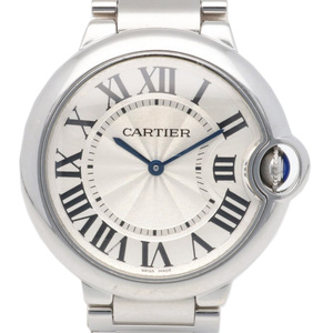 カルティエ バロンブルー 腕時計 時計 ステンレススチール 3005 クオーツ ユニセックス 1年保証 CARTIER 中古