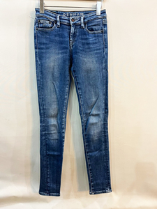 N52★DENHAM/デンハム SHARP SKINNY FIT シャープスキニーフィット レディース スキニーデニム ストレッチデニム W23/L30 ブルー★