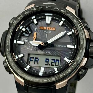 美品PROTREK PRW-6100Y-1JF クライマーライン タフソーラー 電波受信 電波ソーラー マルチバンド6 トリプルセンサー ブラック アナデジ