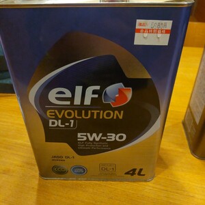 クリーンディーゼル用エンジンオイル約６リットル ELF エルフ EVOLUTION エボリューション DL-1/5W-30/全化学合成油