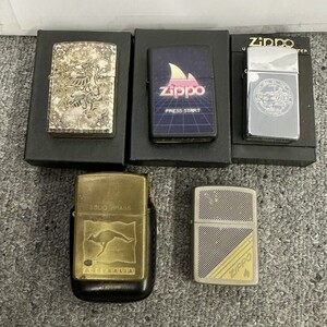 H056 まとめ ▲ Zippo ジッポー オイルライター 5点セット カンガルー オーストラリア スリム 他 喫煙具 5点火花あり