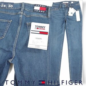 新品1円～★定価1.9万 TOMMY HILFIGER トミー ヒルフィガー レディース スリムスキニージーンズ DW14240 W24 ブルー デニムパンツ ◆4407◆