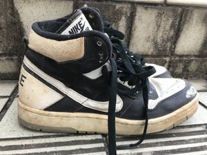 ★　【観賞用　経年劣化あり】　NIKE　ナイキ　デルタフォース　ＡＣ　ハイカット　韓国製　当時物　korea　白×黒　スニーカー　vintage