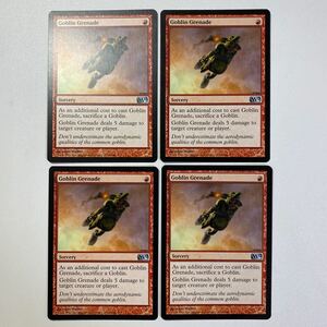 ゴブリンの手投げ弾　英語　4枚セット　MTG M12