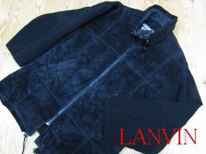 ★ランバン LANVIN★メンズ 袖ウール切替 ヌバックレザージップコート★R60204006B