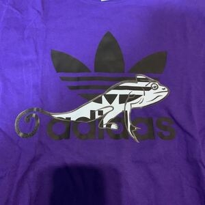 adidas アディダス　半袖Tシャツ　Oサイズ パープル　紫