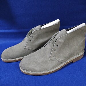 Clarks クラークス グレー ブーツ デザートブーツ スエード 本革 革靴 UK10G US11M 26033977 メンズ