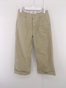 ◇ Dickies ディッキーズ ロールアップ タック ガウチョ パンツ サイズS ベージュ系 レディース E