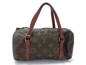 1円 LOUIS VUITTON ルイヴィトン M51367 モノグラム パピヨン22 円筒型 ハンドバッグ トート レディース ブラウン系 FG2909