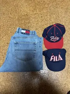 セット売り！Tommy Jeans,FILAスナップバックキャップ