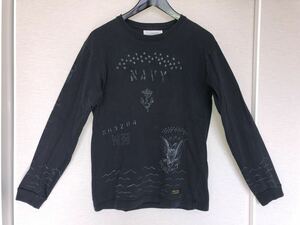 NEIGHBORHOOD NAVY ロンT 長袖 シャツ サイズM ブラック ネイバーフッド ビンテージ TATTOO USED古着 アーミー軍モノ タトゥー ピンナップ