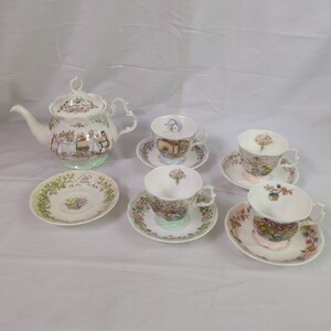 #1348 ロイヤルドルトン Royal Doulton ティーポット カップ ソーサー まとめて セット ティーカップ Tea service