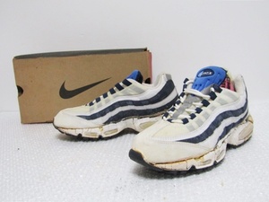 97年製 NIKE WMNS AIR MAX 95 ORIGINAL ULTRAMARINE OG 105052-152 US12 ナイキ エアマックス 紺ボーダー オリジナル ビンテージ デッド