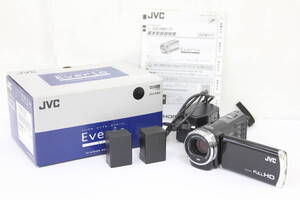 【返品保証】 【元箱付き】【録画再生確認済み】JVC Everio GZ-HM177-B ブラック 60x バッテリー付き ビデオカメラ v9402