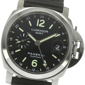 ベルト訳あり パネライ PANERAI PAM00244 ルミノール GMT デイト 自動巻き メンズ 内箱付き_825361