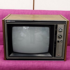 508 ブラウン管テレビ 昭和 レトロ HITACHI TV 日立 SOLIO STATE CE-201K ジャンク 当時物 希少 レア 廃盤 非売品 稀少 現状品 インテリア