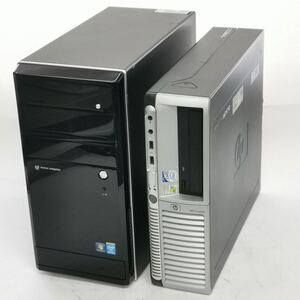 マウスコンピューター hp compaq デスクトップ 2台まとめセット HD取り外し品 通電動作確認済 現状品#13512