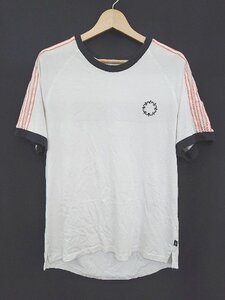 ◇ adidas アディダス サイドライン 三つ葉 トレフォイル 半袖 Tシャツ カットソー サイズ0 ホワイト ブラック メンズ P