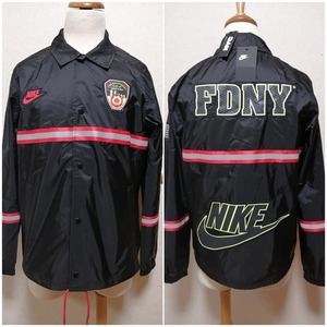 【値下げ】ナイキ NIKE コーチジャケット FDNY ニューヨーク市消防局 黒 M 24200円→12100円