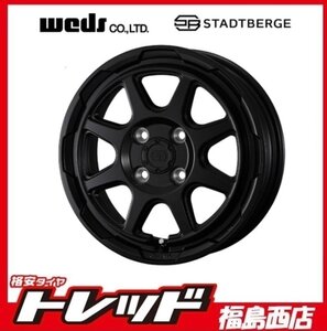 福島西 新品 スタッドレスタイヤホイール4本SET　ウェッズ スタットベルク 12インチ 3.5J 100/4H +44 & GY アイスナビカーゴ 145R12 2022年