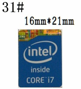 31# 四代目【CORE i7】エンブレムシール　 ■16*21㎜■ 条件付き送料無料