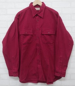 6T6552■L.L.Bean シャモアクロスワークシャツ 1611 USA製 エルエルビーン ビンテージ