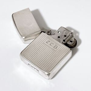 希少 ジッポー ライター エンジンターン イタリック ロゴ スターリング シルバー 5バレル 50s 60s ヴィンテージ ZIPPO STERLING レア