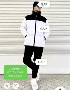 GAP ダウンジャケット ホワイトとブラック　Mサイズ　クリーニング済