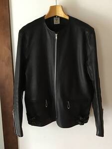 SCYE NO COLLAR BIKER JACKET サイ シュリンケージカーフ ノーカラーレザージャケット