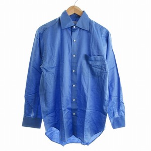 バーニーズニューヨーク BARNEYS NEW YORK シャツ シャンブレー 長袖 38 M 青 ブルー /EE メンズ