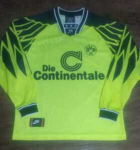 値下げ交渉 1994-95 リーガ初優勝 ボルシアドルトムント NIKE 長袖 MADE IN UK 検)94 BVB09 BORUSSIA DORTMUND HOME L/S SAMMER MOLLER Y2K