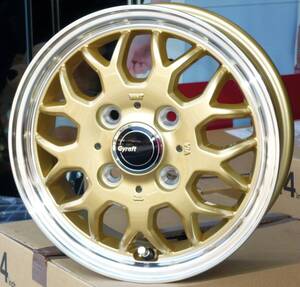 税込! TT/TV系 サンバー トラック・バン用アルミホイール 「GYRAFT-9M」GLD 新品1台分