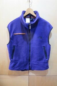 The North Face ノースフェイス フリース ベスト 古着 90s チロリアンテープ パープル