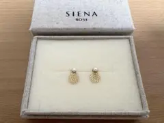 SIENA フラワーレースピアス　パール　10K