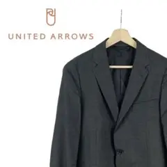 10M519◯UNITED ARROWS 黒 千鳥柄 総裏 テーラードジャケット