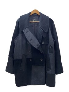 Y’s◆20AW/パッチワーク/トレンチコート/1/コットン/BLK/YR-C03-801