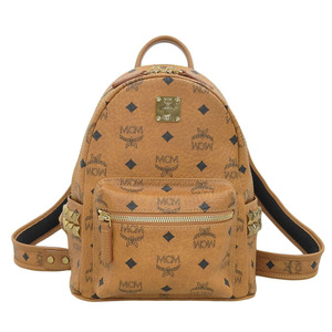 エムシーエム MCM バックパック リュックサック スタッズ レザー ブラウン 中古 新入荷 OB2080